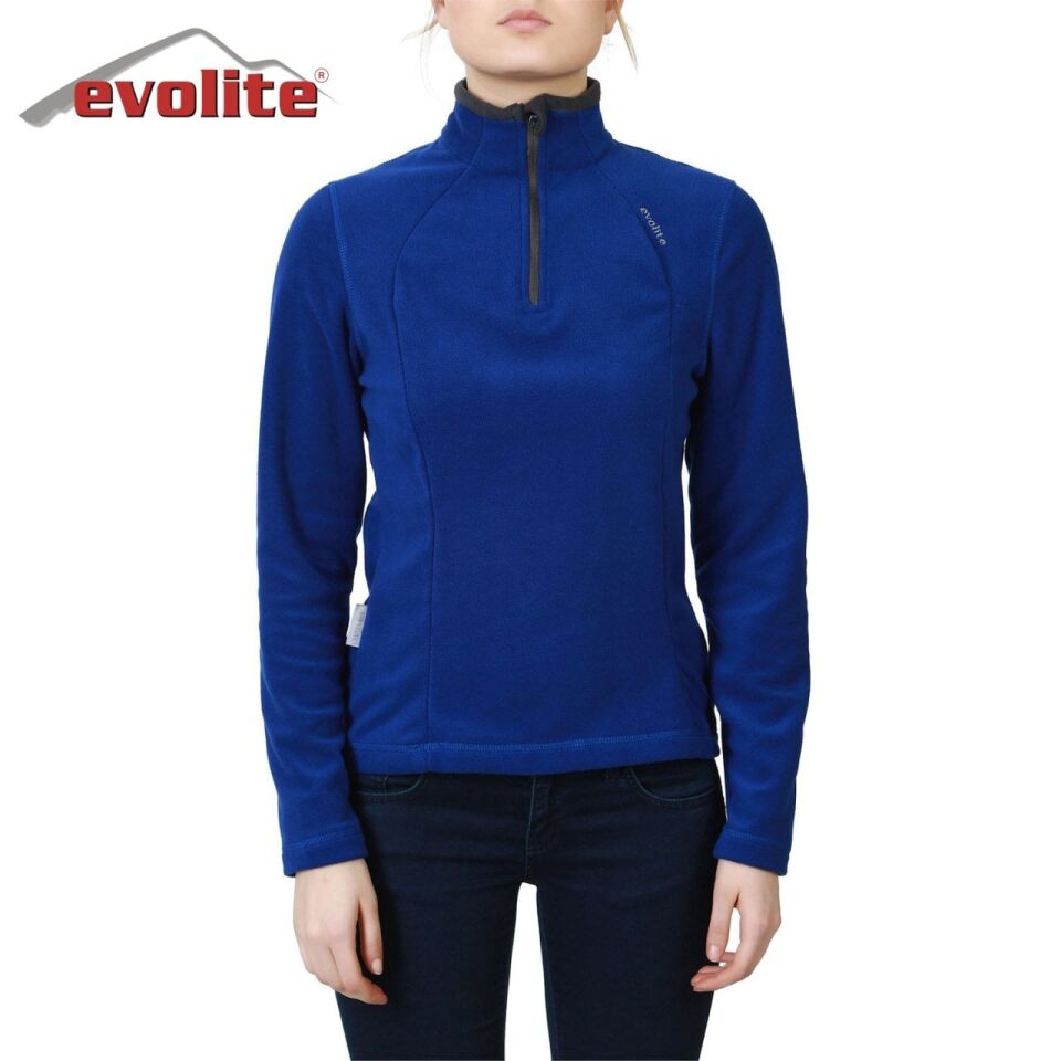 Evolite Fuga Kadın Mikro Polar Sweater - Mavi