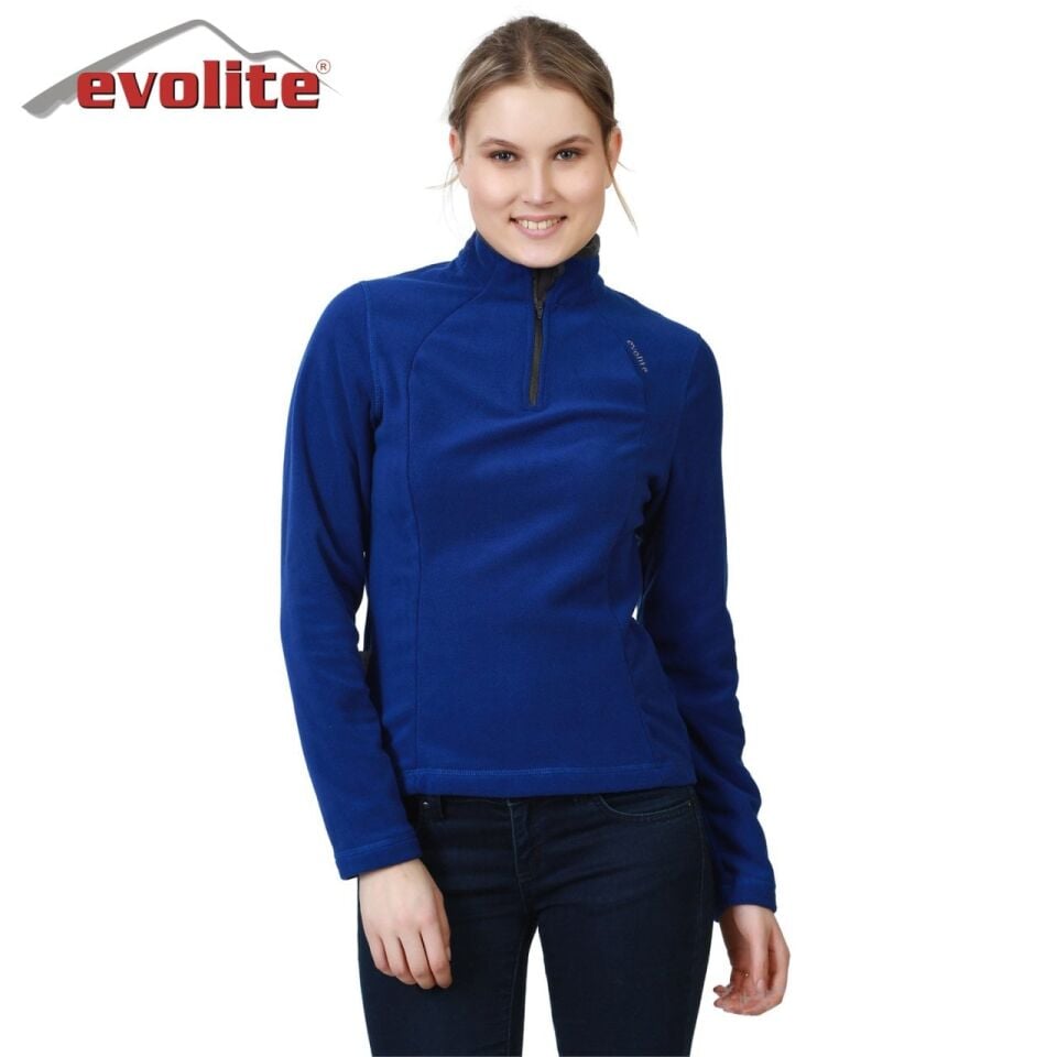 Evolite Fuga Kadın Mikro Polar Sweater - Mavi