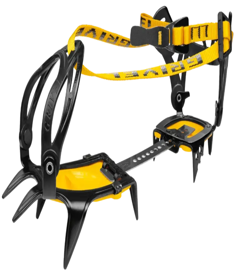 Grivel G10 New Classic EVO Bağlamalı Krampon – Antibott & Flex Bar Sarı