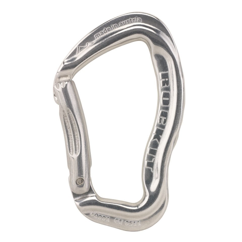 AUSTRIALPIN KG06BC-Y ROCKIT alloy bent snapgate Kilitsiz Karabina Gri